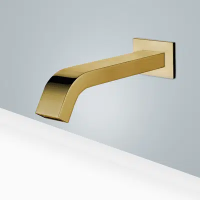 Image for Fontana Commercial Automatic Wall Mount Brushed Gold Sensor Bathroom Faucet