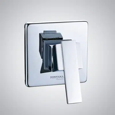 изображение для Fontana Chrome Finish Wall Mounted Square Shape 1 Way Concealed Shower Mixer Valve Type B