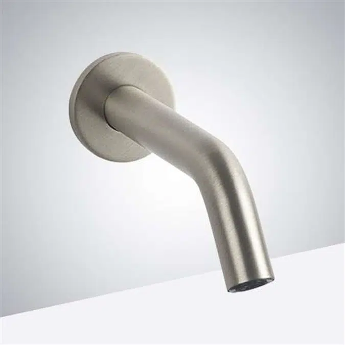 Brio Wall Mount Commercial Touchless Faucet Brushed Nickel Finish