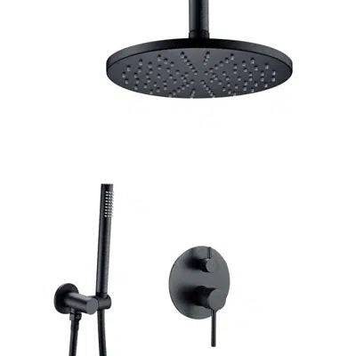Image for Fontana Verona Dark Oil Rubbed Bronze Ceiling Mount Hot and Cold Mixer Rainfall Shower Set