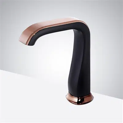 Image for Fontana Commercial Matte Black and Rose Gold Automatic Sensor Hands Free Faucet