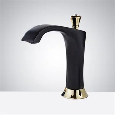 Image for Fontana Matte Black and Gold Widespread Automatic Sensor Bathroom Faucet