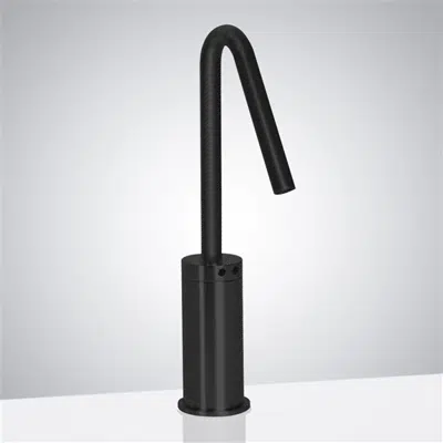 billede til Fontana Matte Black Inverted V-Shaped Hands-Free Commercial Touchless Faucet