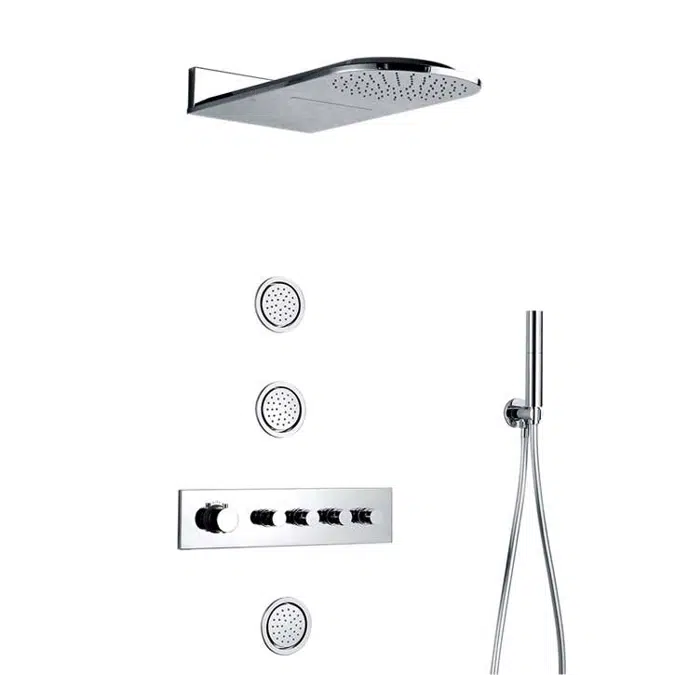 Fontana Luna Thermostatic System with Body Jet Shower Set