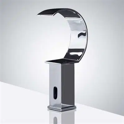 Image for Fontana Contemporary Infrared Waterfall Commercial Automatic Motion Touchless Faucet in Chrome