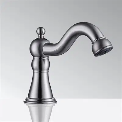 изображение для Fontana Napoli Commercial Brushed Nickel Touchless Automatic Sensor Hands Free Faucet