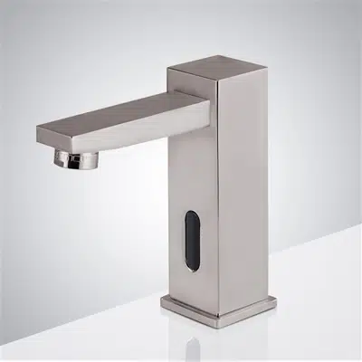 obraz dla Fontana Verona Cold & Hot Brushed Nickel Finish Touchless Bathroom Faucet