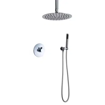 Image pour Fontana Lima 2-Way Shower Set - Round Chromed Brass Shower Head