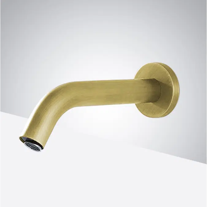 Brio Wall Mount Commercial Touchless Faucet Brushed Gold Finish