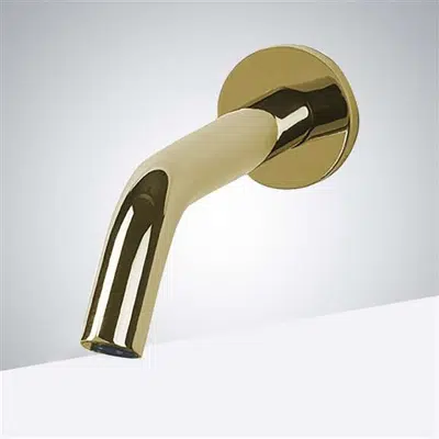 изображение для Fontana Brio Wall Mount Commercial Touchless Faucet in Gold Finish