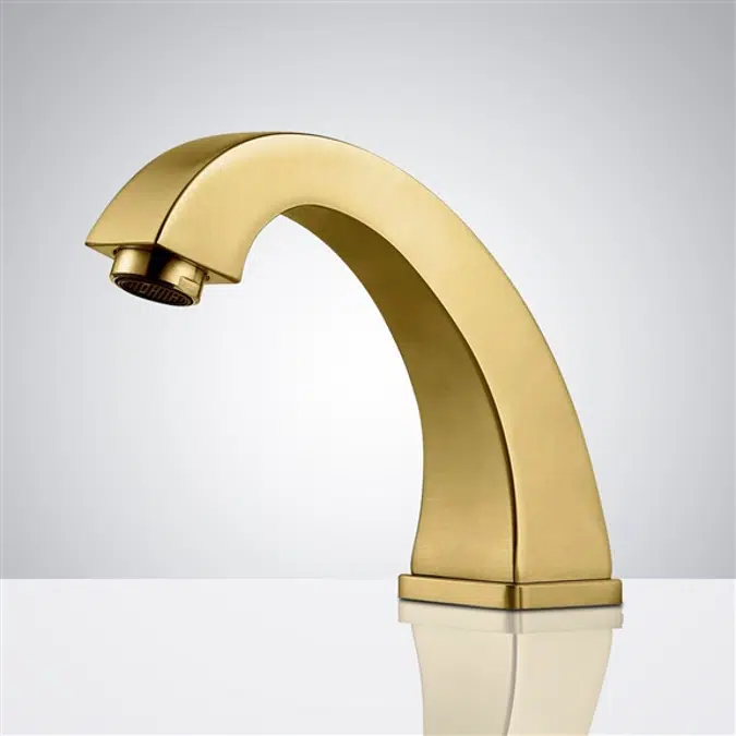 Sassari Brushed Gold Commercial Restroom Deck Mount Touchless Faucet