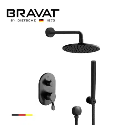 Image for Bravat Matte Black Shower System