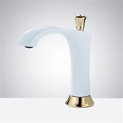 Image for Fontana Commercial White and Gold Electronic Touchless Faucet