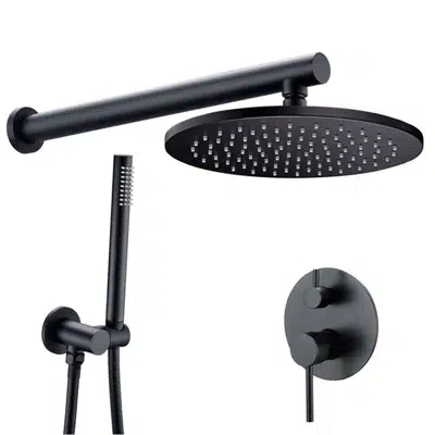Image for Fontana Verona Dark Oil Rubbed Bronze Wall Mounted Hot and Cold Mixer Rainfall Shower Set