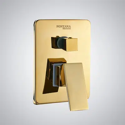 obraz dla Fontana Gold Wall Mounted 3 Way Hot & Cold Shower Mixer Valve