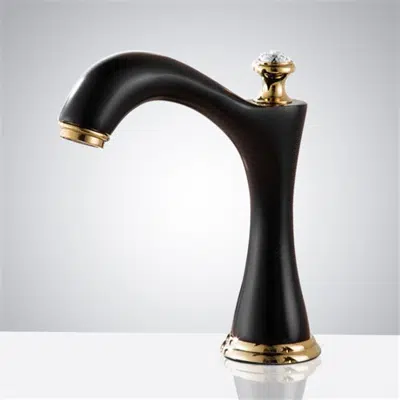 Image for Fontana Commercial Matte Black Widespread Automatic Touchless Bathroom Touchless Faucet