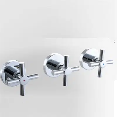 Image for Fontana Solid Brass 3-Handles 2-way Bathroom Shower Valve