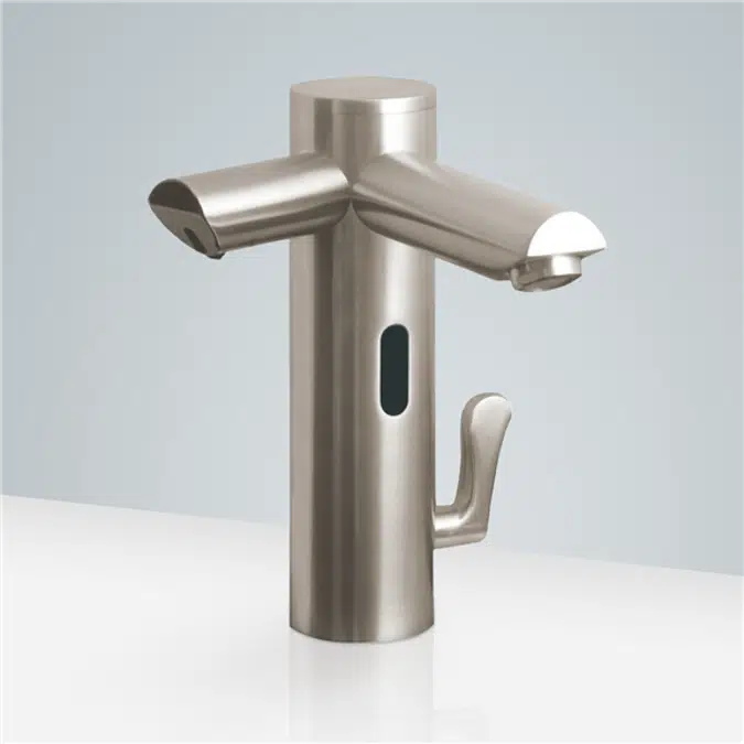 Touch Free Soap Dispenser the Fontana Commercial Lenox Dual Automatic Touchless Faucet with Touch Free Soap Dispenser in Brushed Nickel