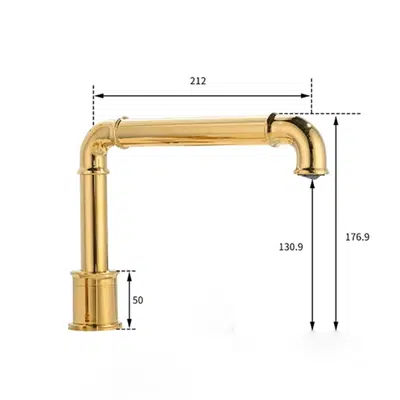 Obrázek pro Fontana Reno Commercial Gold Automatic Sensor Hands Free Faucet
