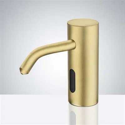 Imagem para Fontana Trio Commercial Brushed Gold Brass Deck Mount Automatic Sensor Liquid Soap Dispenser}