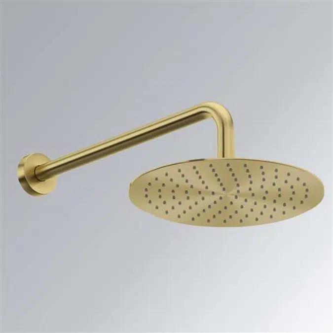 Fontana Gold Brass Wall Mount Rainfall Ultra Thin Shower Head