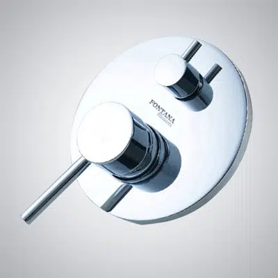 kuva kohteelle Fontana Chrome Round Shape 2 Way Wall Mounted Shower Mixer Valve