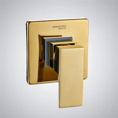 Image for Fontana Square Wall Mounted Solid Brass 1 Way Concealed Shower Mixer Valve In Gold