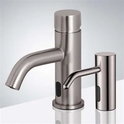 Image for Fontana Rio Brushed Nickel High Quality Commercial Automatic Touchless Faucet and Soap Dispenser