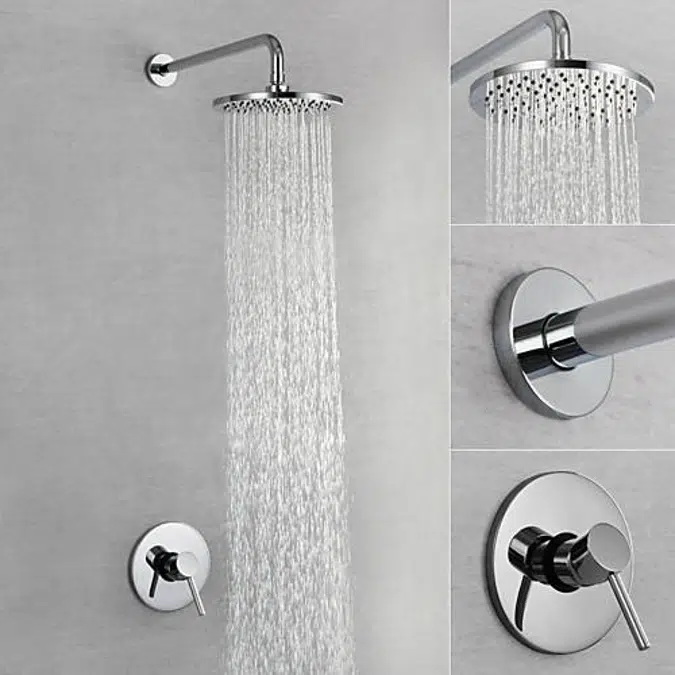 Fontana Soriano Wall Mount Chrome Finish Shower Set