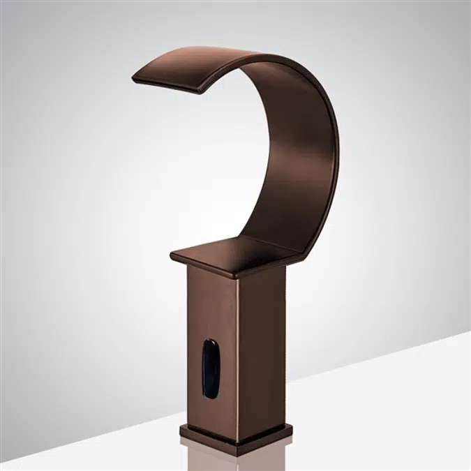 Fontana Contemporary Infrared Waterfall Commercial Automatic Motion Touchless Faucet in Light Oil Rubbed Bronze