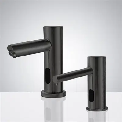 Image for Fontana Commercial Dark Oil-Rubbed Bronze Finish Automatic Bathroom Sink Faucet and Soap Dispenser