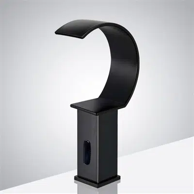 Зображення для Fontana Contemporary Infrared Waterfall Commercial Automatic Motion Touchless Faucet in Matte Black