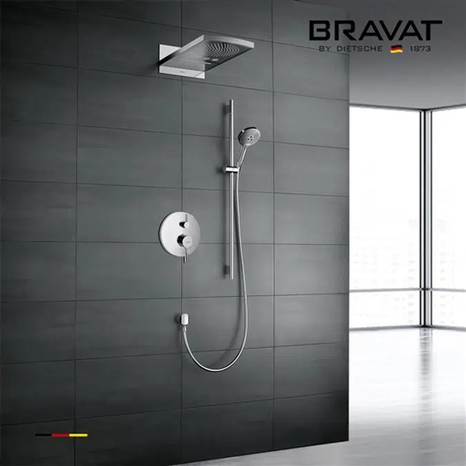 Bravat Fontana Multifunctional Shower Polished  Rainfall Shower Set