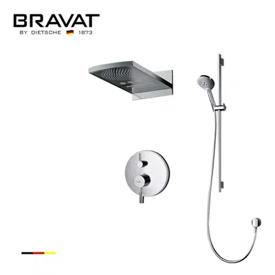 Image for Bravat Fontana Multifunctional Shower Polished  Rainfall Shower Set
