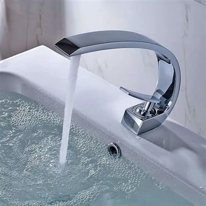 Geneva Chrome Finish Bathroom Sink Faucet