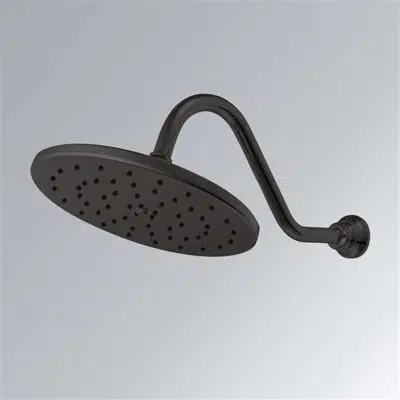 изображение для Fontana Dark Oil Rubbed Bronze (Black) Round Rainfall Showerhead