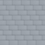 flat-lock tile facade (600 mm x 1500 mm, horizontal, prepatina blue-grey)