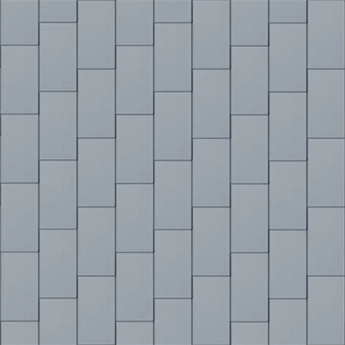 Flat-Lock Tile Roof (500 mm x 1000 mm, vertical, prePATINA blue-grey)