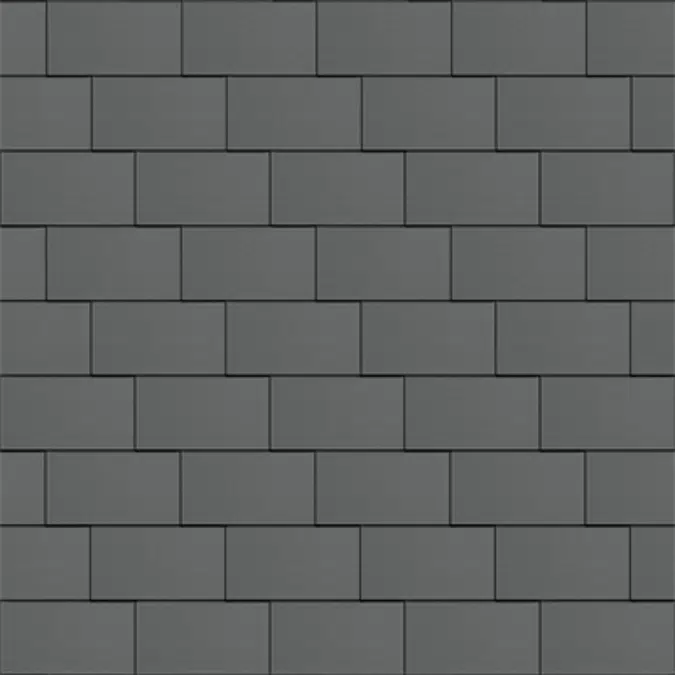 Flat-Lock Tile Facade (500 mm x 1000 mm, horizontal, prePATINA graphite-grey)