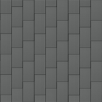flat-lock tile facade (333 mm x 600 mm, vertical, prepatina graphite-grey)