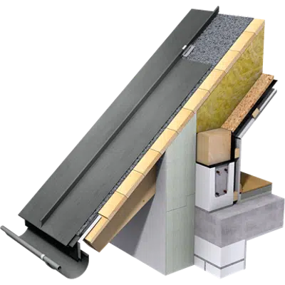 Image for Angled Standing Seam Roof (530 mm, prePATINA graphite-grey)