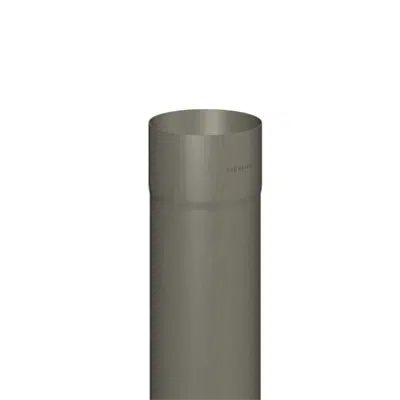 изображение для Downpipe round (size 100, length 2000 mm, prePATINA graphite-grey)