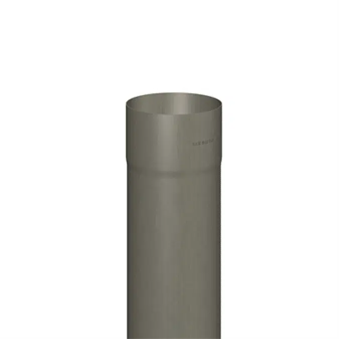 Downpipe round (size 100, length 2000 mm, prePATINA graphite-grey)