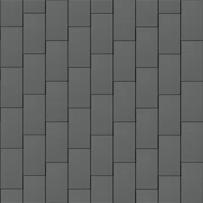 изображение для Flat-Lock Tile Roof (500 mm x 1000 mm, vertical, prePATINA graphite-grey)