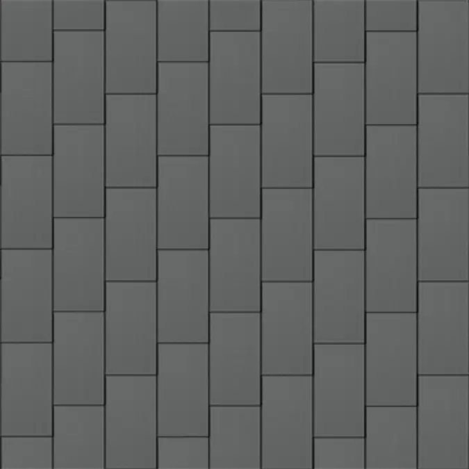 Groot formaat losange dak (500 mm x 1000 mm, vertikaal, prePATINA graphite-grey)