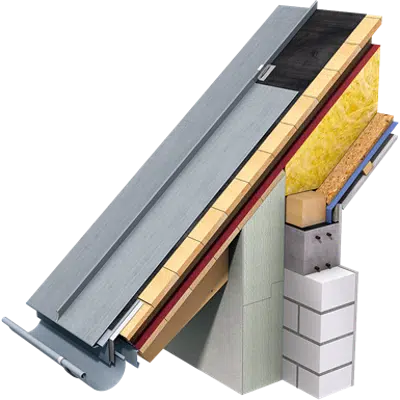 Image for Angled Standing Seam Roof (530 mm, prePATINA blue-grey)