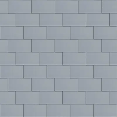 画像 Flat-Lock Tile Facade (500 mm x 1000 mm, horizontal, prePATINA blue-grey)