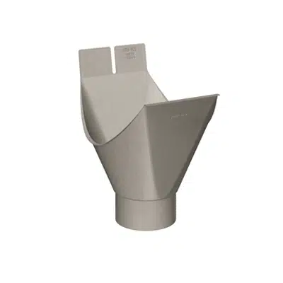 Obrázek pro Gutter plug-in outlet half-round (size 333_100, prePATINA graphite-grey)