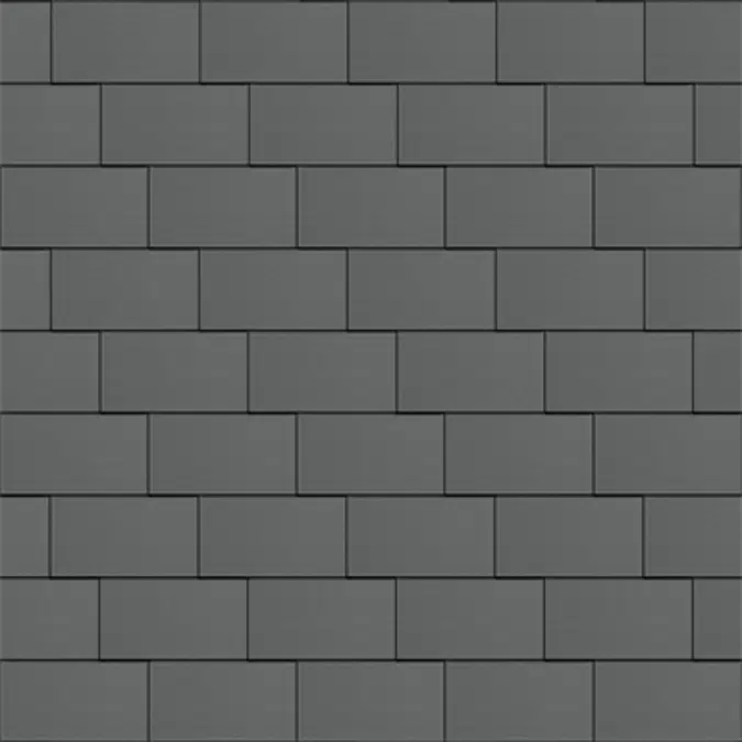 Flat-Lock Tile Roof (600 mm x 1500 mm, horizontal, prePATINA graphite-grey)
