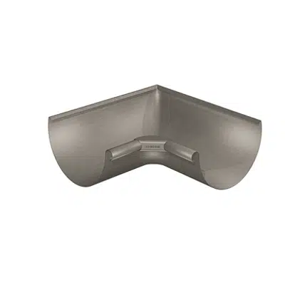 Image for Gutter corner half-round (size 333, inside 90°, deep-drawn, prePATINA graphite-grey)